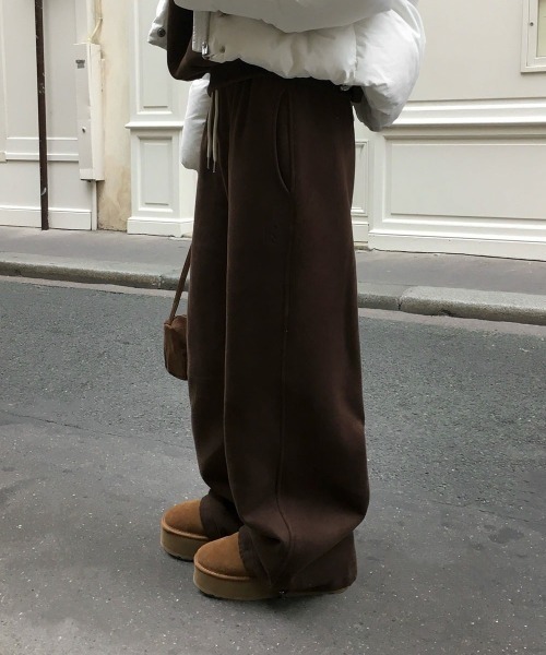 【きらり】 スウェット&ジョガーパンツ M ブラウン aa-2360.jpg
