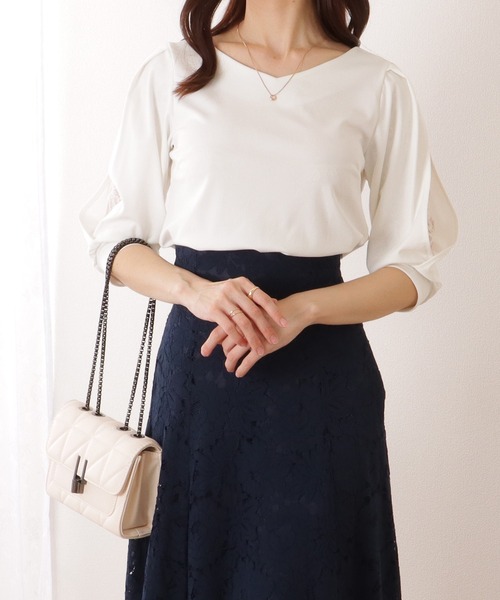 Lace Ladies ブラウス シャツ レース レイヤードタック