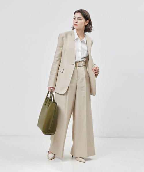 ROPE'（ロペ） パンツ タックワイドパンツ（ラメ/無地）「セットアップ