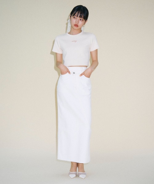 EIMY ISTOIRE デニムスカート デニムライクロングスカート : ZOZOTOWN  