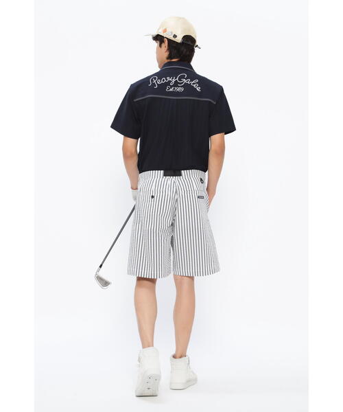 新品　PEARLY GATES サッカーストライプストレッチ半袖ポロシャツ PEARLY GATES ポロシャツ 「PEARLY GATES」サッカーストライプ