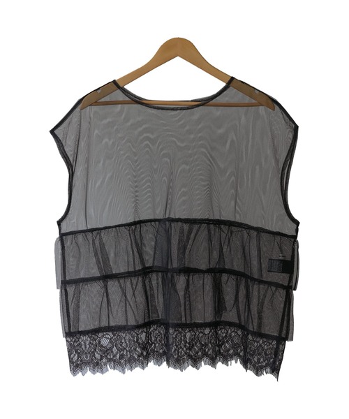 ベスト ジレ Tulle tops　チュールトップス レディース KOBE LETTUCE ベスト ジレ チュールフリルベストトップス