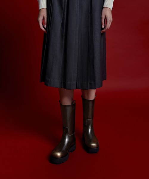 CHARLES ＆ KEITH（チャールズ&キース） ブーツ ダブルプルタブ カーフ