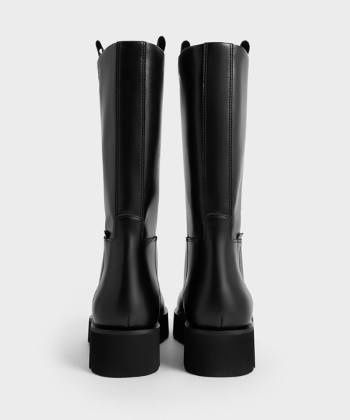 CHARLES ＆ KEITH（チャールズ&キース） ブーツ ダブルプルタブ カーフ