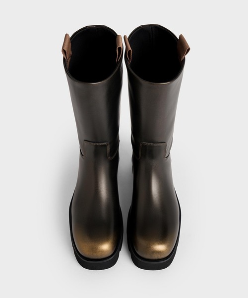 CHARLES ＆ KEITH（チャールズ&キース） ブーツ ダブルプルタブ カーフ