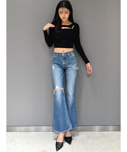 moussy フレアデニムパンツ SLY rienda GYDA EMODA デニム/ジーンズ