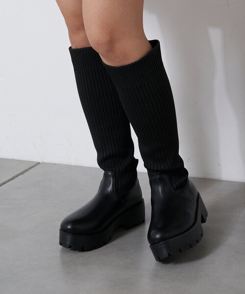 CIAOPANIC（チャオパニック） ブーツ 「WEB限定」厚底ソックスロング