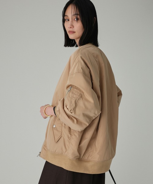 peach♡✴新品✴BABYLON　リバーシブル ミドルMA-1 BABYLONE ma1 ma-1 「WEB限定」リバーシブルMA-1 レディース