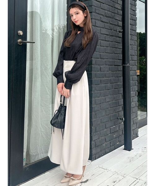 RESEXXY（リゼクシー） パンツ タックデザインフレアパンツ レディース