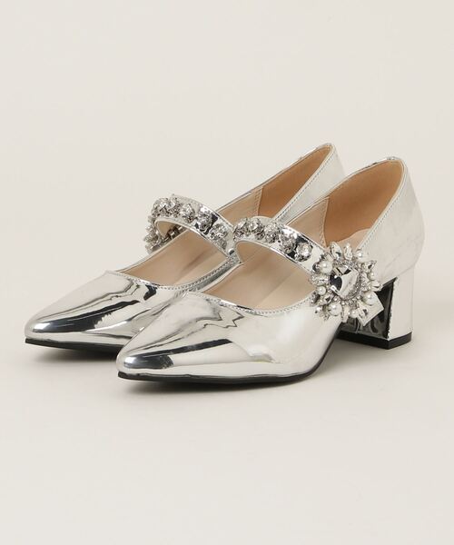 Chesty 「Chesty」 ビジューパンプス S シルバー レディース  