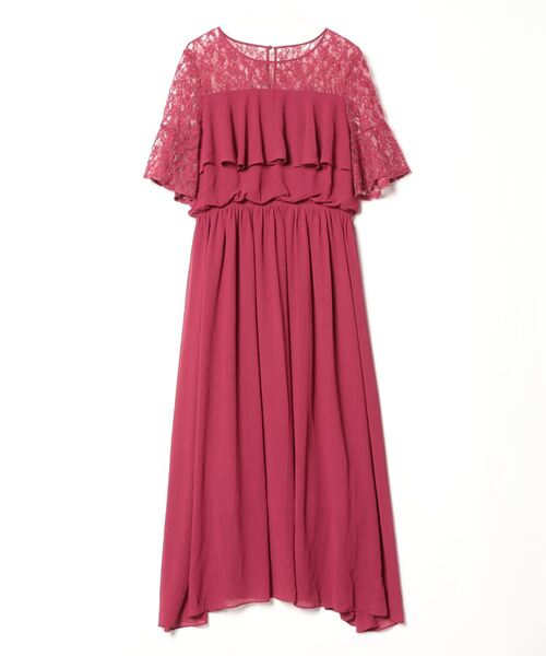 DRESS+ 「DRESS PLUS」 半袖ワンピース XX-LARGE ワインレッド レディース : ZOZOTOWN Yahoo!店 ...