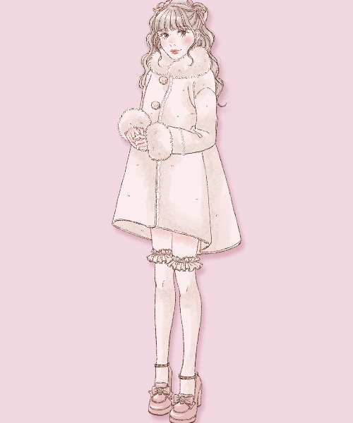 ダッフルコート コート Like a doll flared angel コート レディースの画像