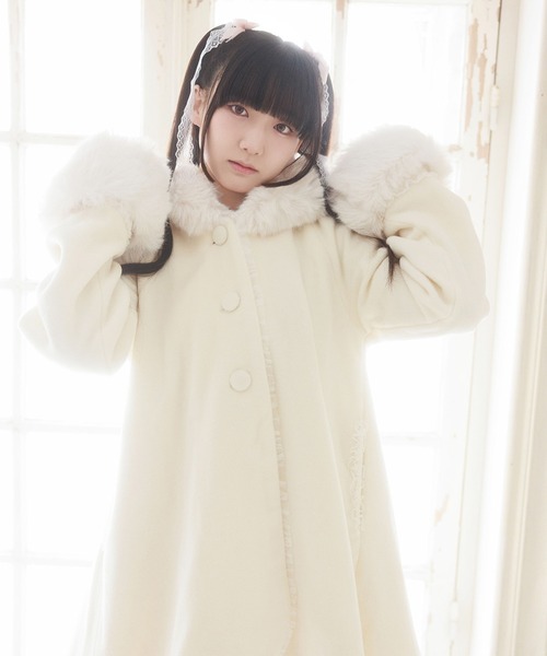 ダッフルコート コート Like a doll flared angel コート レディースの画像