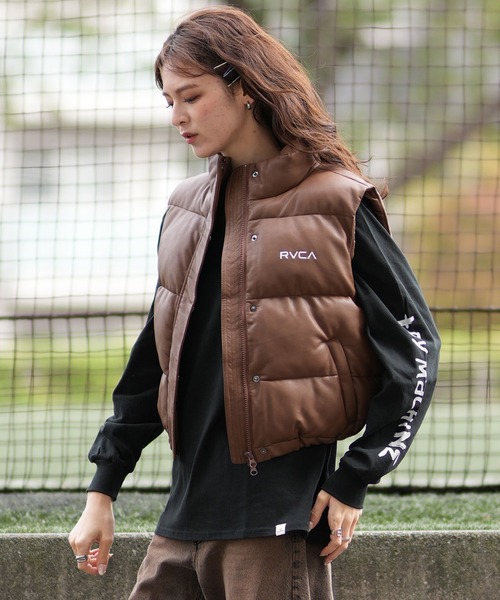 RVCA ベスト ジレ RVCA/ルーカ フェイクレザーベスト BE04D-756
