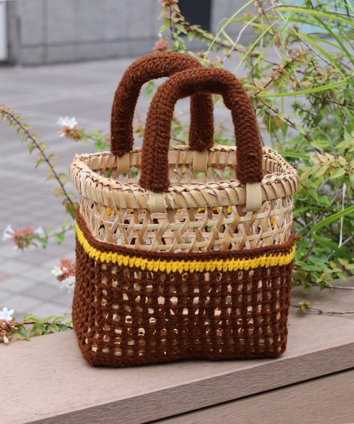 【新品】Rouge vif la cle　リボンかごバッグ Rouge vif la cle トートバッグ 「THAILAND MADE / タイランド