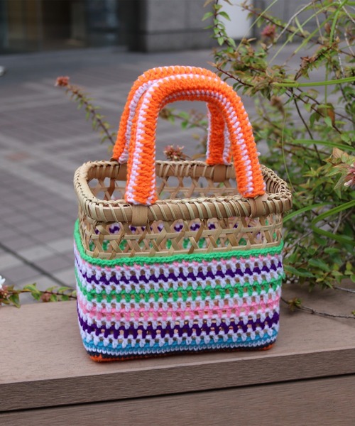 【新品】Rouge vif la cle　リボンかごバッグ Rouge vif la cle トートバッグ 「THAILAND MADE / タイランド