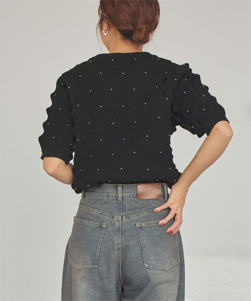 美品★23区×5522 galleryコラボセーター ★サイズ38 ブラック alexander wang - 【ラスト1点】DEBOSSED STACKED LOGO UNISEX