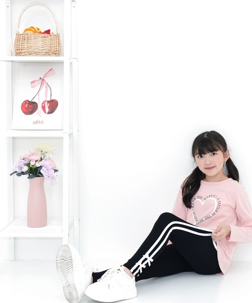 Bee des Bee レギンス スパッツ ラインリボンレギンス キッズ 子供