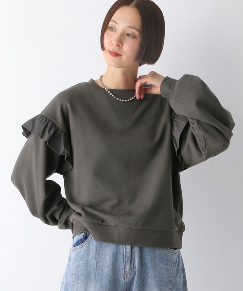 LEPSIM トレーナー スウェット 肩フリルプルオーバー 282402