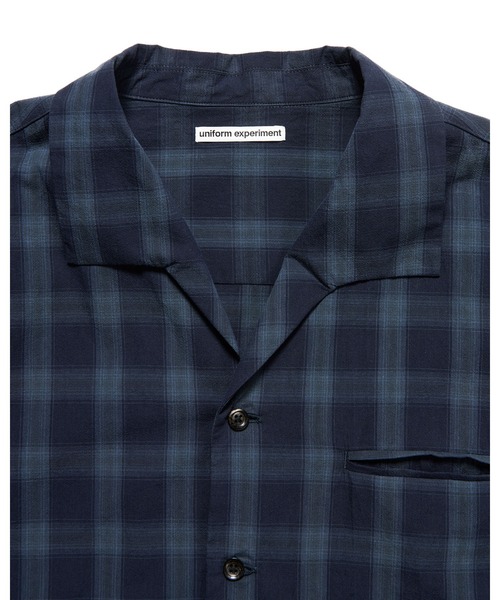 UNIFORM EXPERIMENT 長袖　ストライプシャツ uniform experiment シャツ S/S ITALIAN COLLAR SHIRT メンズ
