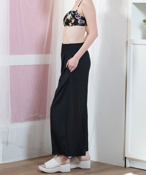 【新品未使用】PDK SHIRRING HEM PANTSスウェットパンツ M antiqua 特別送料無料 スキニーパンツ レディース ストレッチ