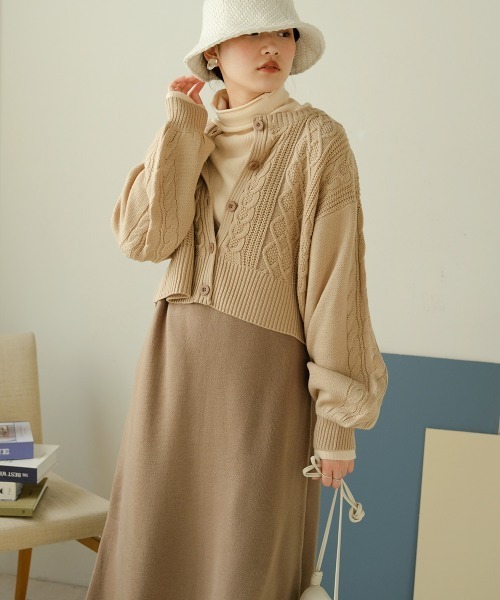 「Bab」 コンビワンピース FREE アイボリー レディース_画像9