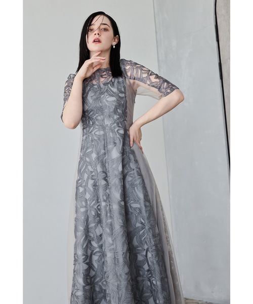 niana（ニアナ） ドレス フラワーレースフレアドレス 結婚式 成人式