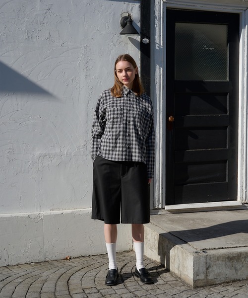 Exclusive cropped half slacks ハーフスラックス