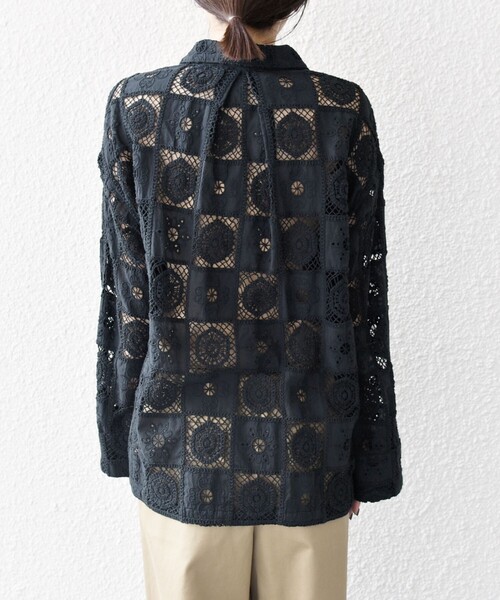 SHIPS any コート アウター any:「手洗い可能」パッチワーク レース