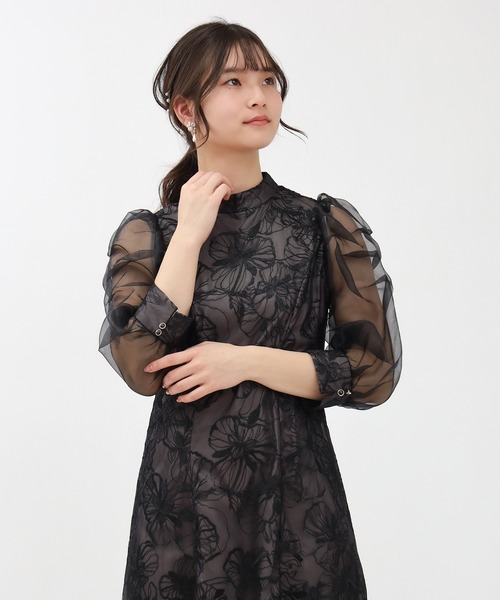 TRUDEA（トルディア） ドレス オーガンジー×レースワンピース