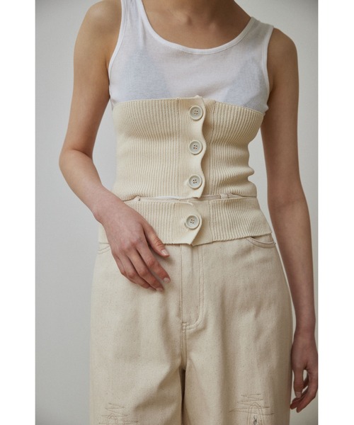 OAF ニットビスチェ　LAYERED WOOL BUSTIER GRAY WEB限定 TIME SALE！］ニットビスチェ（4-0021-6-22-011