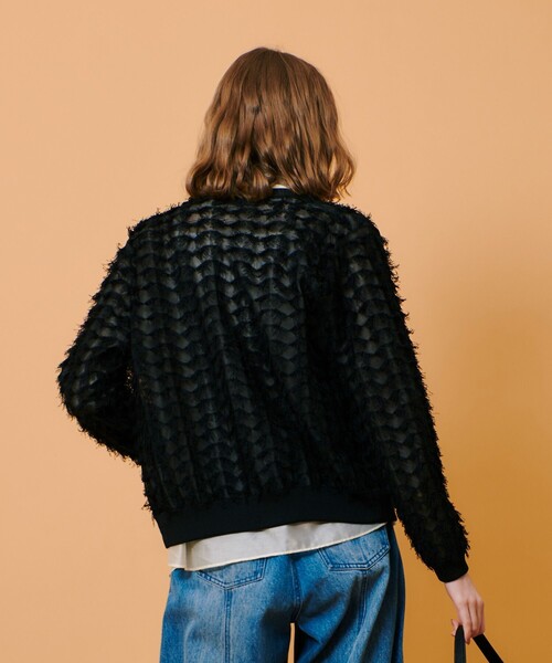 アルアバイル　シアーカットジャガードカーディガン￥28,600 （税込） シアーカットジャガードカーディガン|allureville OFFICIAL SITE
