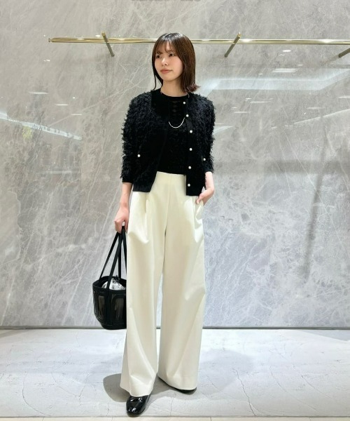 allureville カーディガン シアーカットジャガードカーディガン