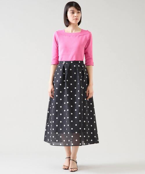 Tiara（ティアラ） ニット セーター デザインボートネックニット