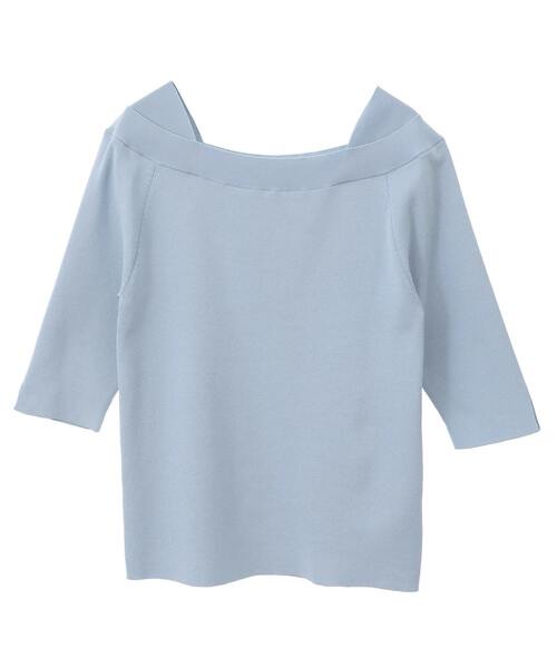 Tiara（ティアラ） ニット セーター デザインボートネックニット