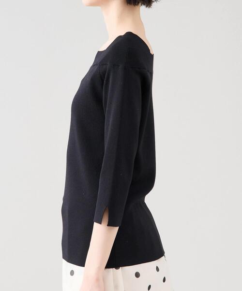 Tiara（ティアラ） ニット セーター デザインボートネックニット