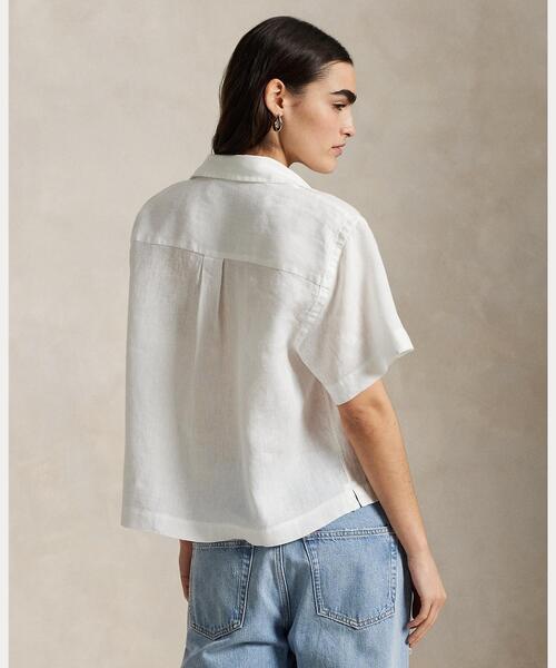 ラルフ・ローレン Lauren Ralph Lauren Petite Linen Short Sleeve Shirt レディース シャツ トップス POLO RALPH LAUREN ブラウス シャツ リネン ショートスリーブ
