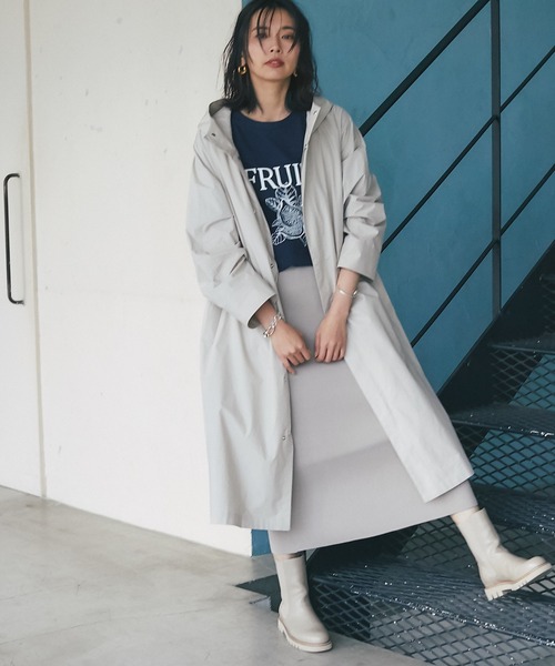 ★美品★RIVE DROITEリヴドロワ モッズコート スプリングコート 軽量/体系カバー/秋アウター】フードモッズコート | RIVE DROITE