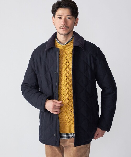 SHIPS（シップス） ステンカラーコート LARGE ネイビー メンズ