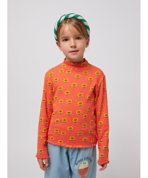 BOBO CHOSES（ボボショーズ） tシャツ Sunflower all over turtleneck 