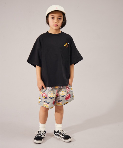 MEDM 小菊 刺繍 半袖 Tシャツ ロゴ ルーズ ストリート 男女兼用 PAIRMANON STREET tシャツ 「遮熱」「PAIRMANON STREET」胸刺繍