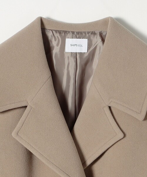 「SHIPS any」 チェスターコート 38 ベージュ レディース_画像3