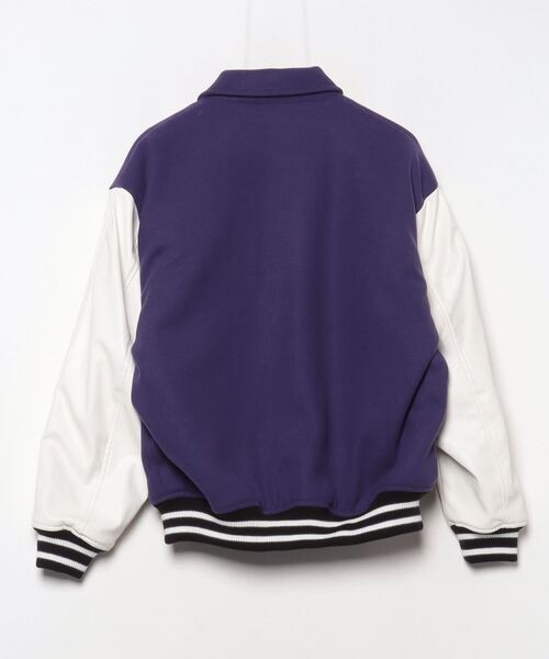「RAGEBLUE」 刺繍スタジャン M パープル メンズ_画像2