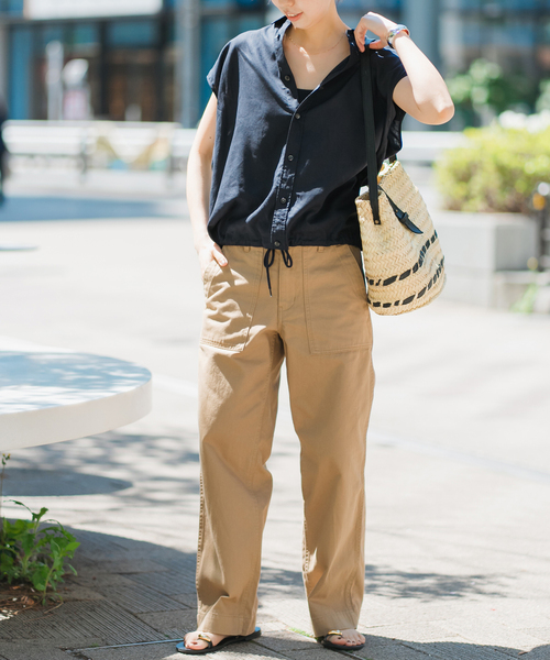 まりぶー  Spick and Span リネンシャツ Spick and Span コットンリネンハーフスリーブシャツ 新品