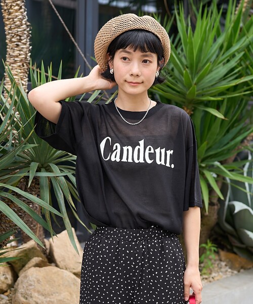 FREAK'S STORE ニット セーター シアーロゴニット/半袖ニット/サマー