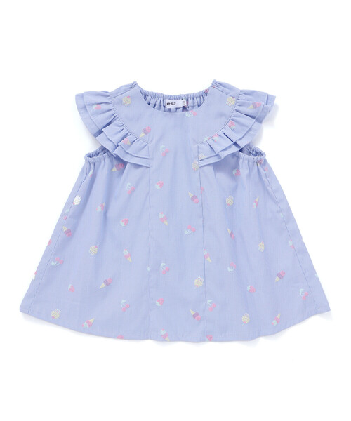 PRADA リッププリント フリル袖チュニック　38サイズ 1806-73050_34.jpg