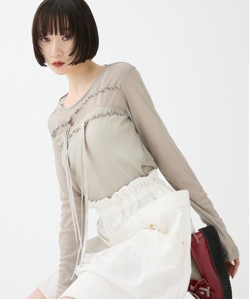 HOUGA（ホウガ） tシャツ 「HOUGA/ホウガ」「STUDIOUS別注」SHEER
