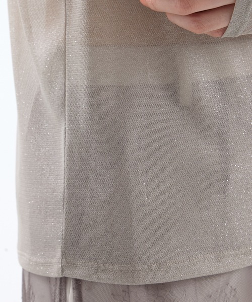 tシャツ 「HOUGA/ホウガ」「STUDIOUS別注」SHEER RIBON SKIN TOPS/シアーリボンスキントップス レディース HOUGA tシャツ 「HOUGA/ホウガ」「STUDIOUS別注」SHEER RIBON