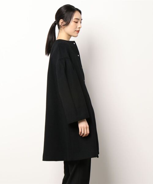 IENA（イエナ） ノーカラーコート 38 ブルー レディース : ZOZOTOWN