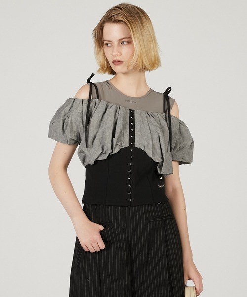 ブラウス シャツ フォルムオフショルブラウス / Form Off Shoulder Blouse レディース